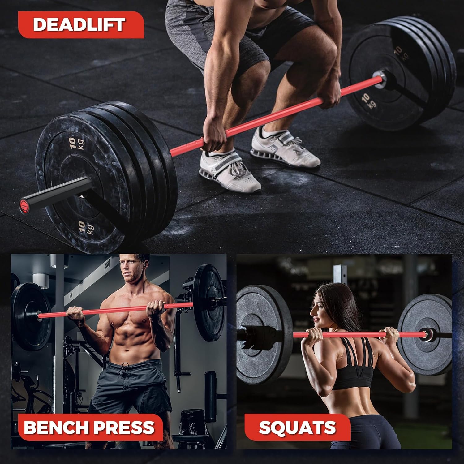 7ft Olympic Barbell Bar 45LB Load 1500lbs Capacity Available, for Gym Home Exercises, Weightlifting, Powerlifting for 2" Olympic Plates - Image 9